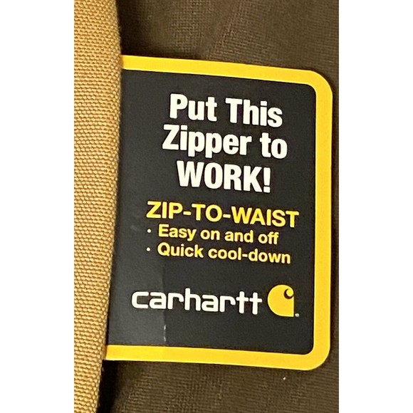 Carhartt Brown 48/32 Duck Bib Overall Double Knee Quilt Lined R38 NEW *Read - Picture 5 of 9